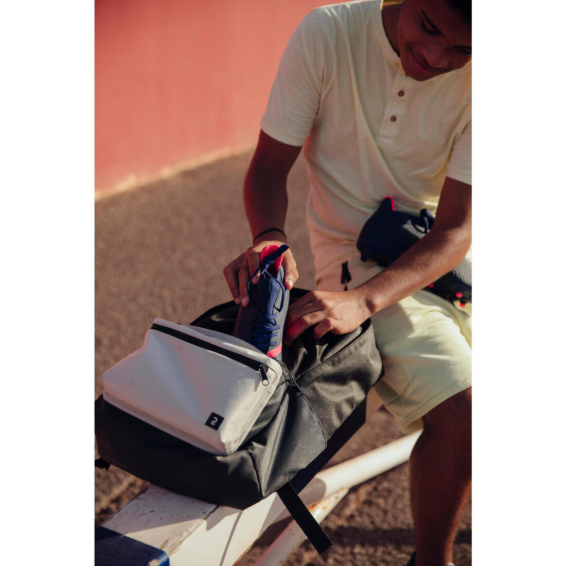 Sac à dos avec poche réversible 25L, noir