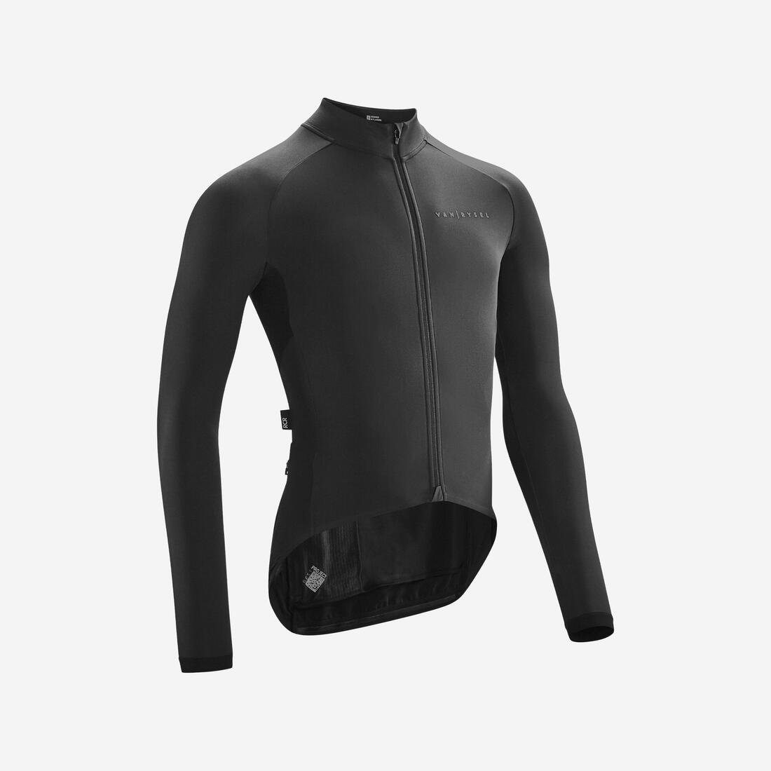 MAILLOT VELO ROUTE MANCHES LONGUES MI-SAISON HOMME -RACER – noir