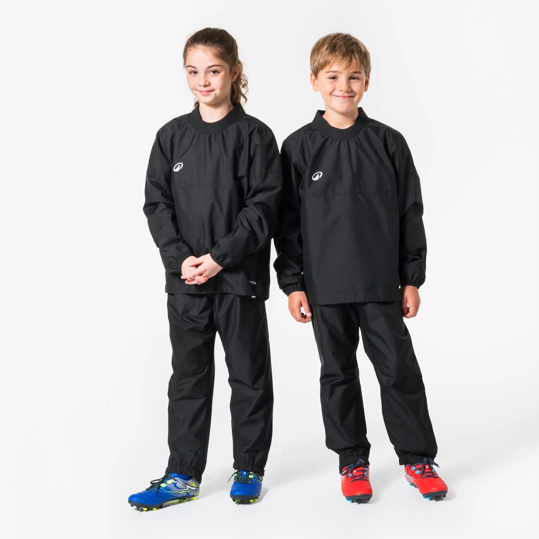 COUPE VENT IMPERMÉABLE DE RUGBY ENFANT - SMOCKTOP JR NOIR