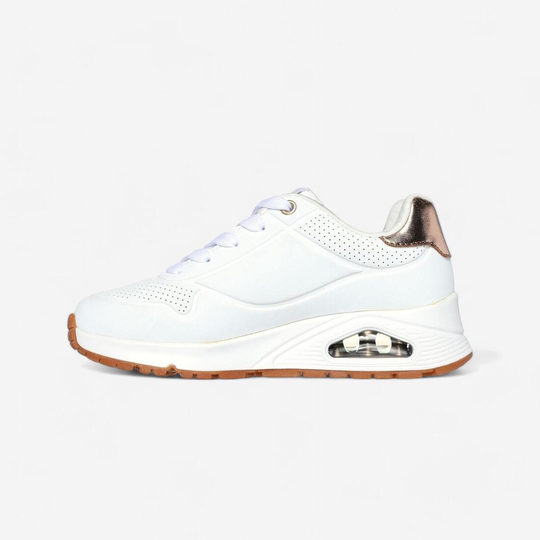 SKECHERS UNO FILLE BLANCHE OR lacet