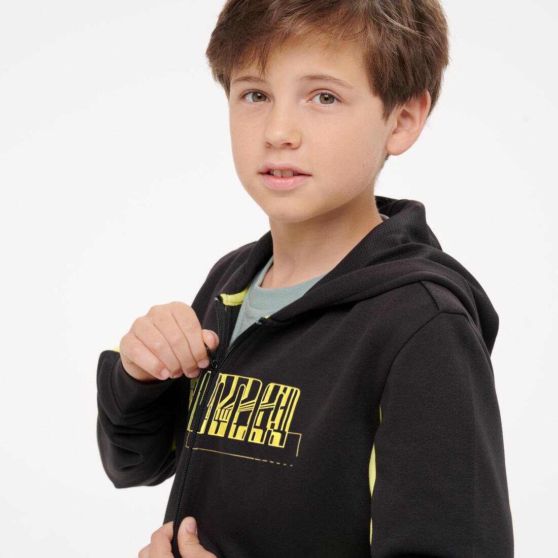 Ensemble de survêtement zippé enfant, noir et