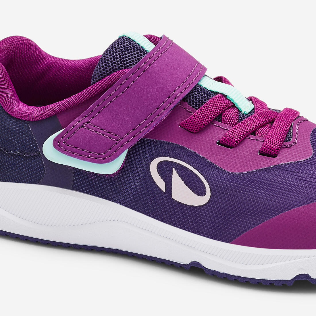 Chaussures Barefoot à scratch respirantes enfant, Stepper Sporty violet et