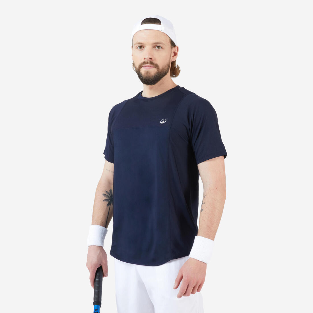 T-shirt tennis manches courtes homme - Artengo DRY Gaël Monfils – bleu noir