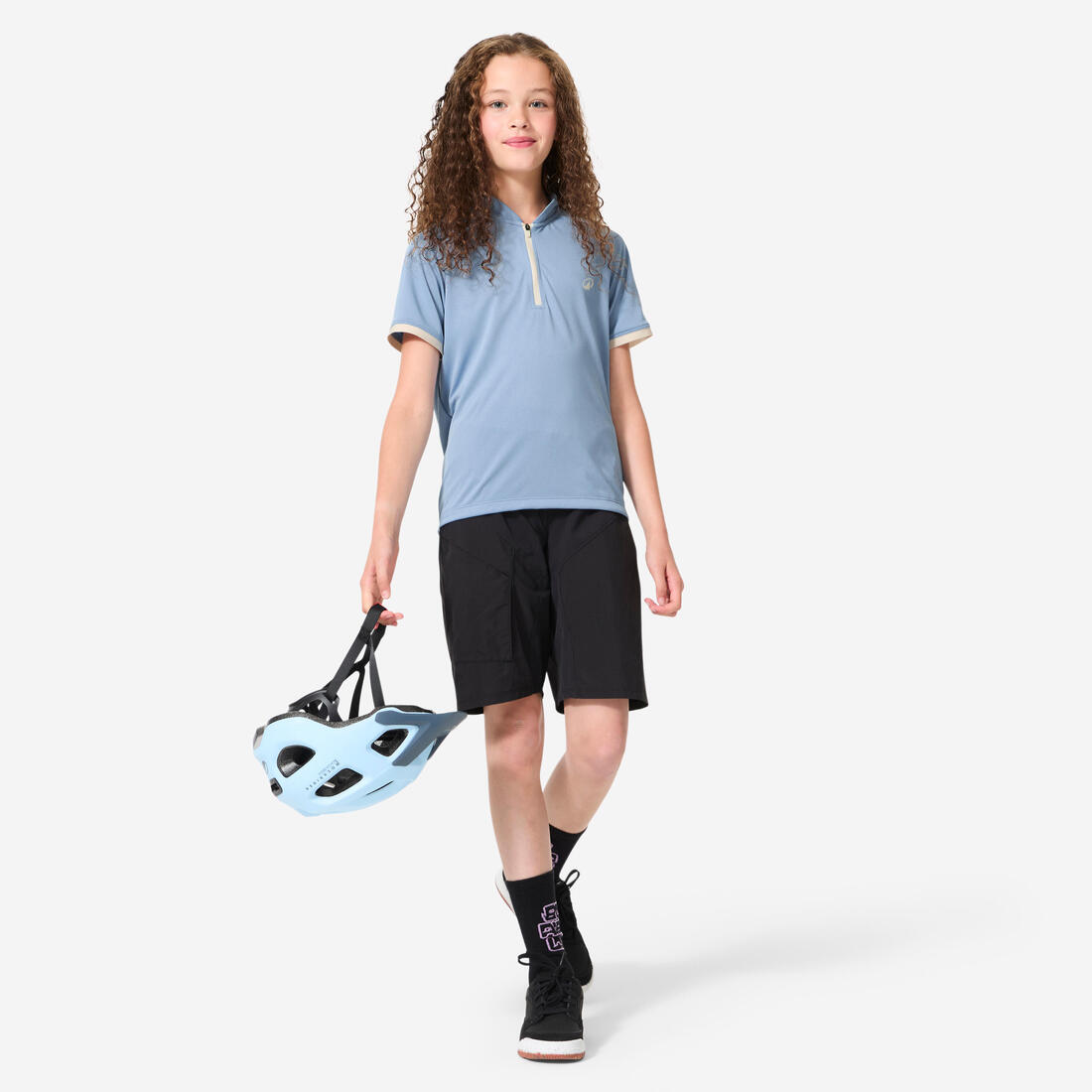 SHORT VTT ENFANT 500 NOIR 7-13 ANS