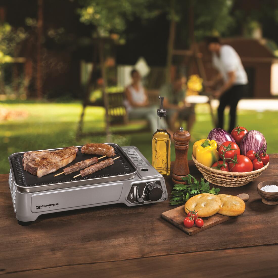 Plancha à gaz de camping kemper smart plancha
