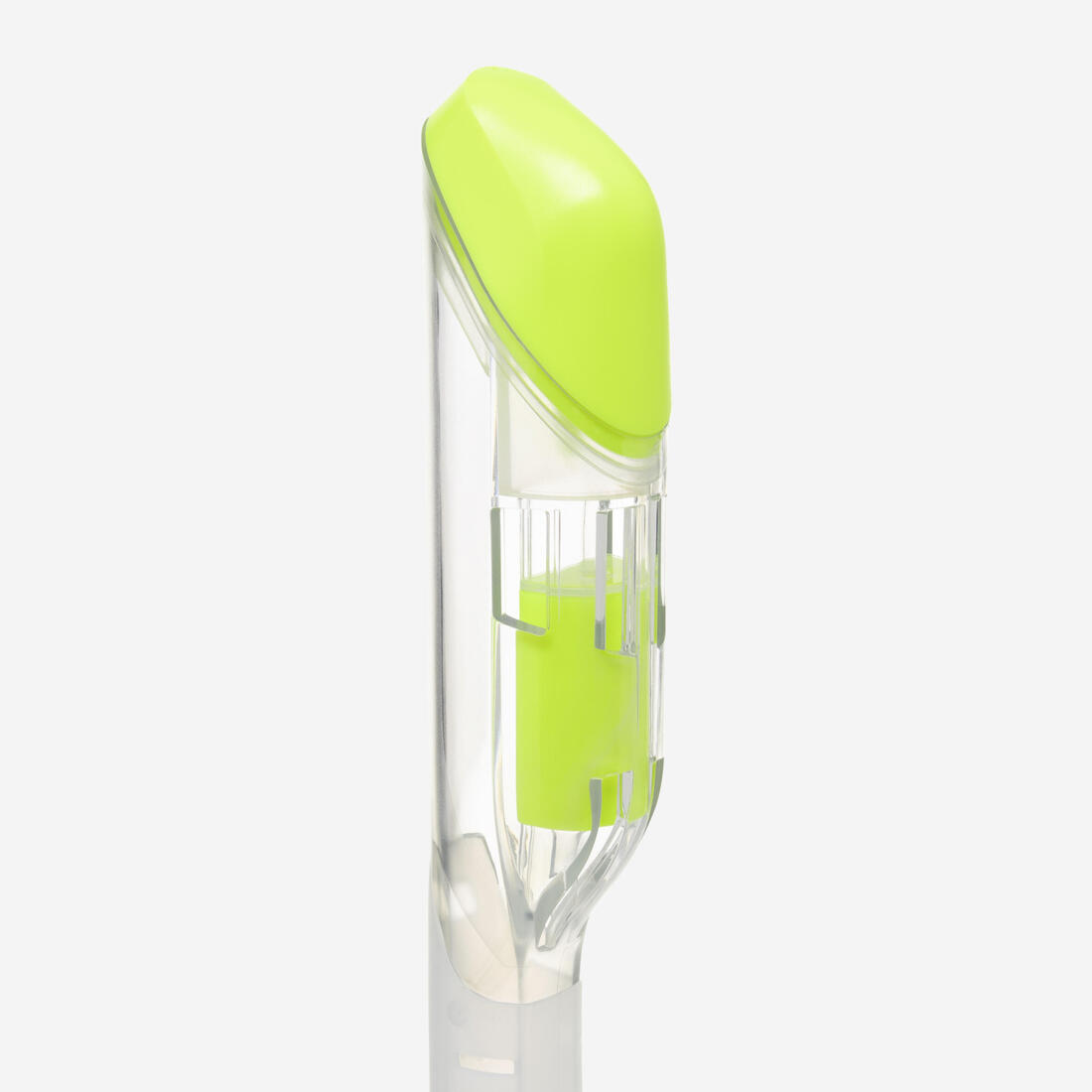 Tuba plongée avec soupape drytop, SNORKEL DRY TOP JUNIOR 100 Translucide