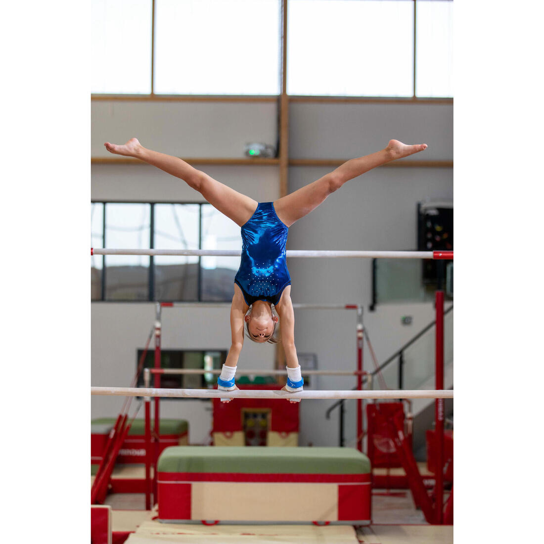 Justaucorps sans manche bleu Gymnastique Artistique Féminine