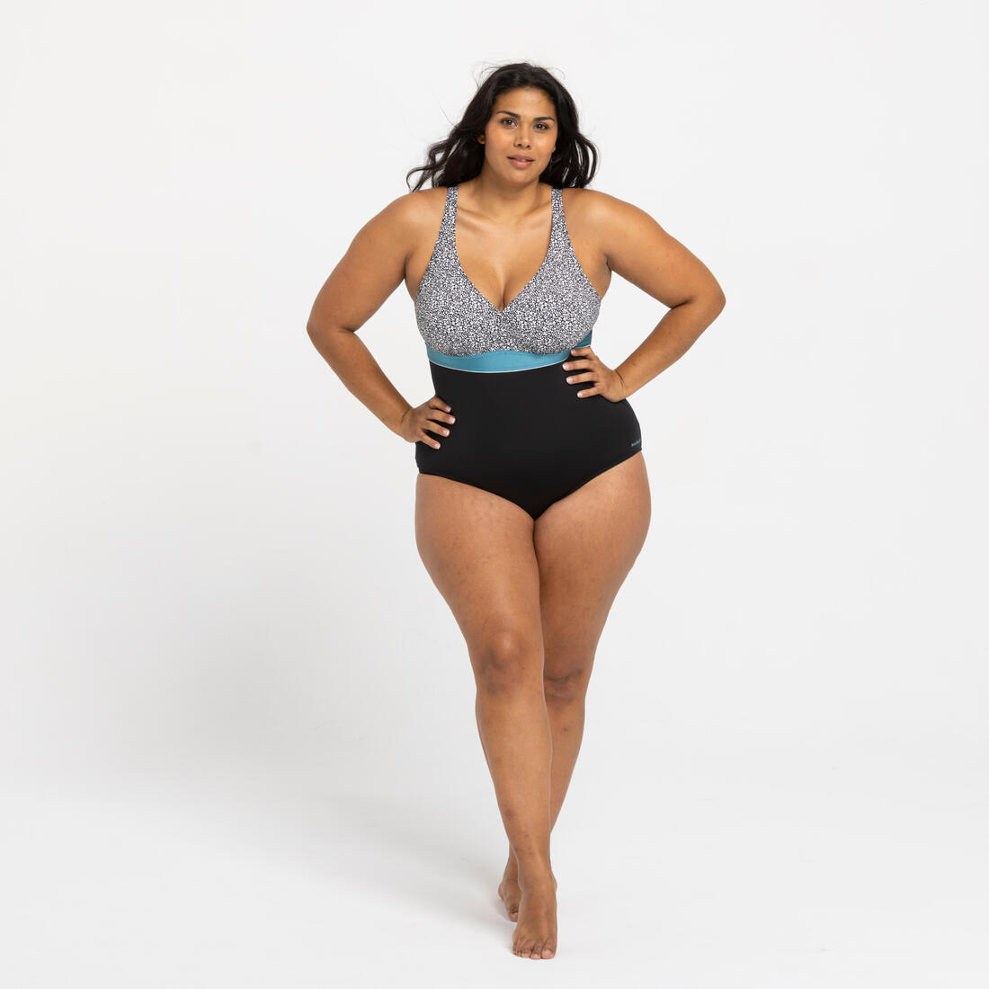 Maillot de Bain Gainant Natation Femme 1 Pièce Kaipearl Triki Bloom Navy