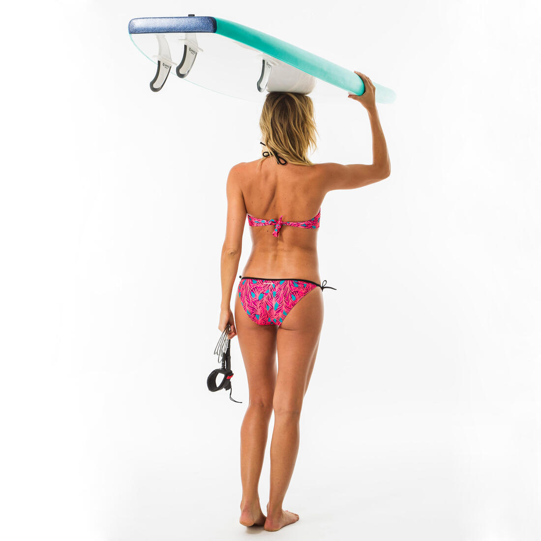 Haut de maillot de bain bandeau LAURA GRAPHITI avec coques amovibles