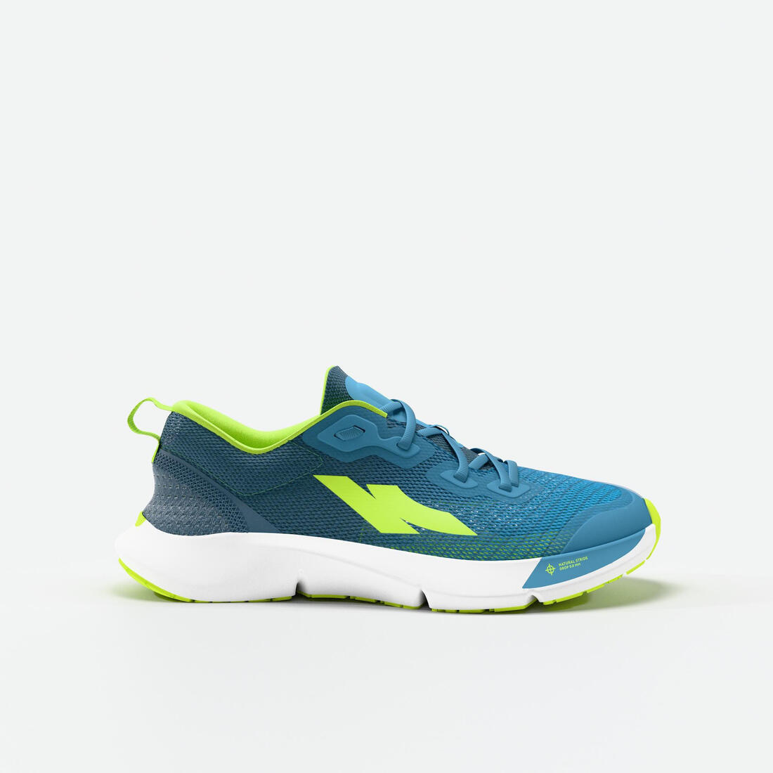 Chaussures de running drop 0 Enfant - KIPRUN KN500 vertes jaunes noires