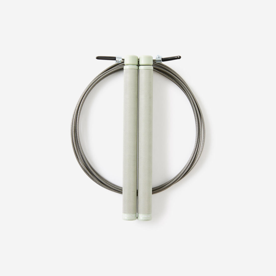 Corde à sauter cross training vitesse - speed rope pro noire – vert sauge