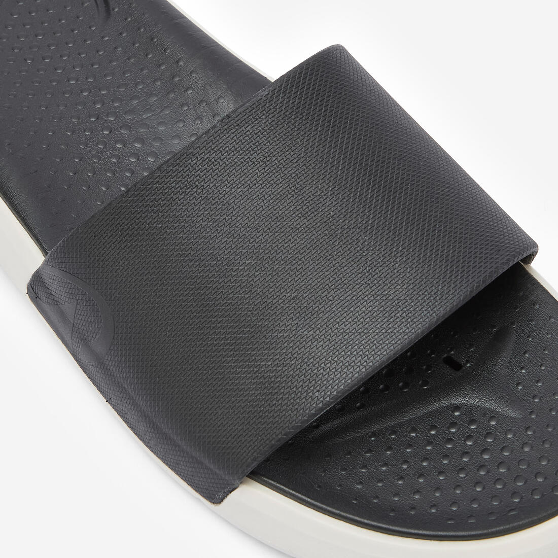 Claquettes de piscine homme, Fit 900 noir blanc