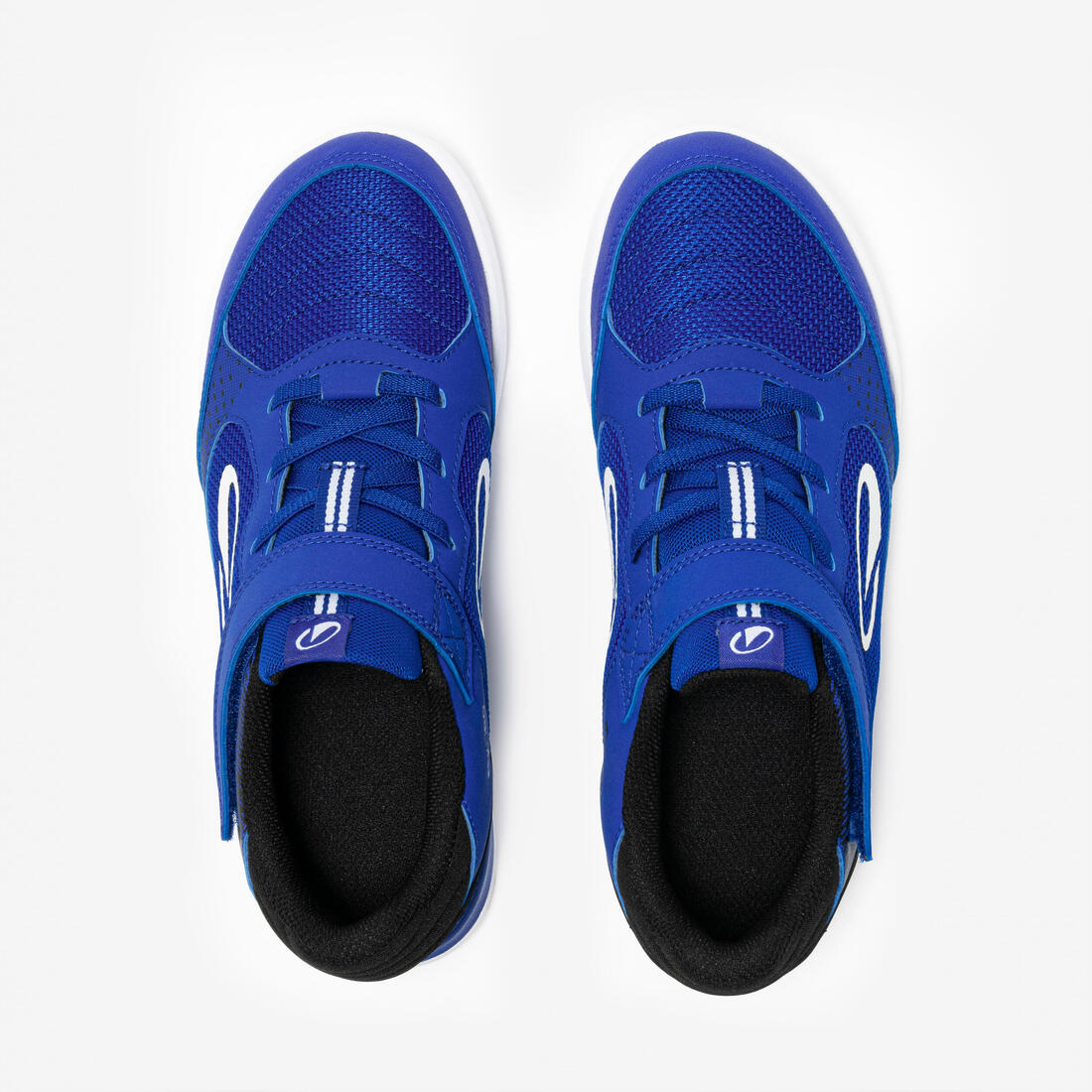 Chaussures de football sans lacet enfant, Eskudo Club Turf Easy bleu et