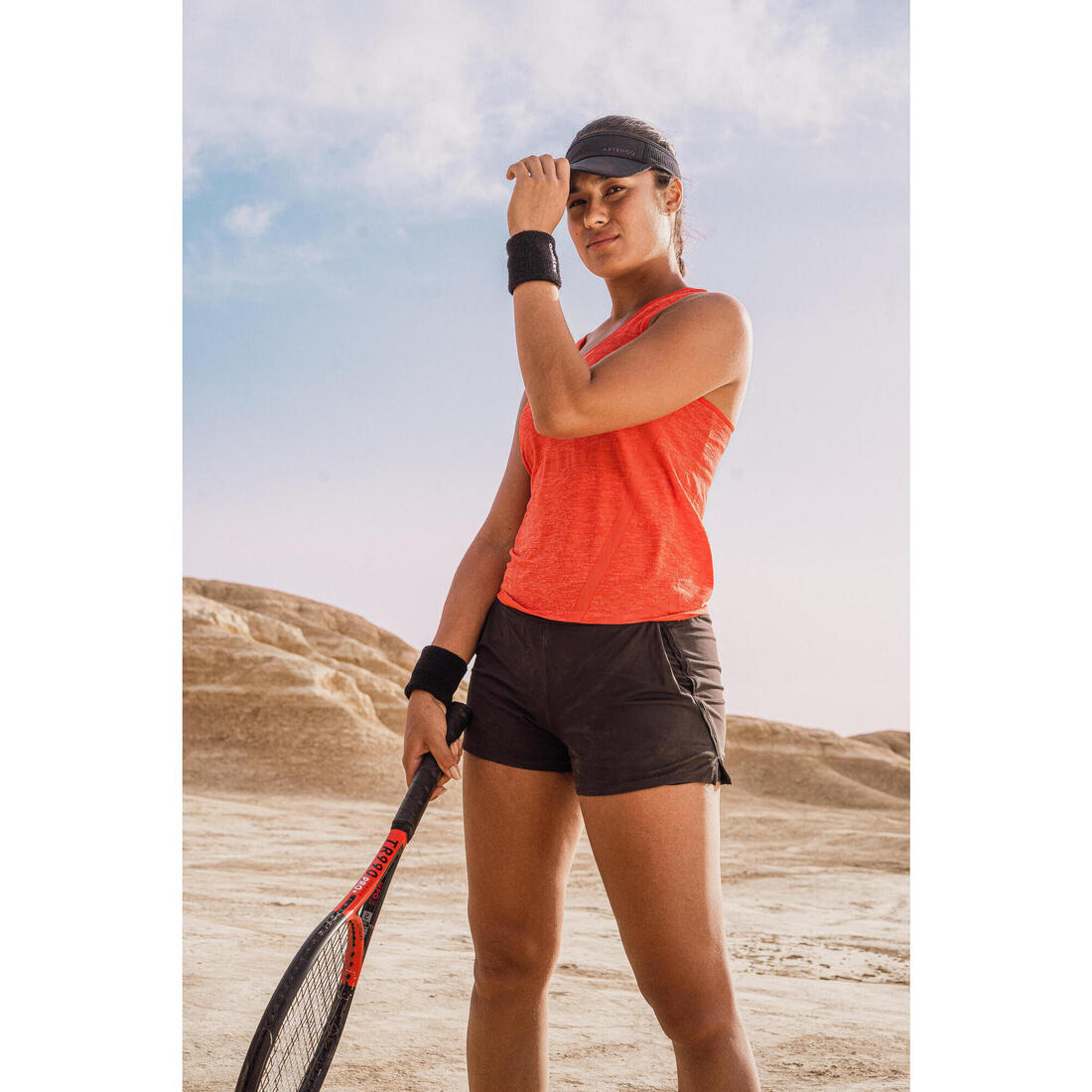 Raquette de tennis adulte - ARTENGO TR990 POWER Rouge Noir 285g