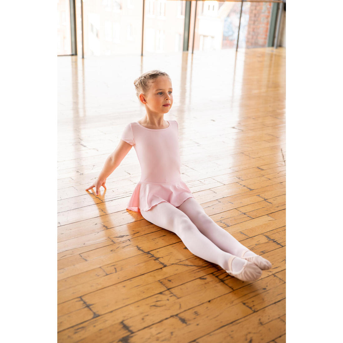 Tunique justaucorps à jupette de danse classique Fille - Rose