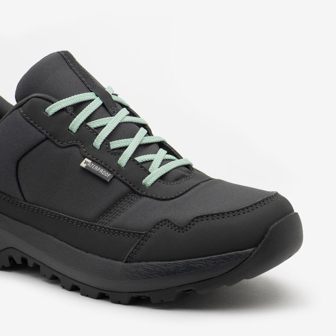 Chaussure de randonnée basse imperméable femme, NH100 WP gris