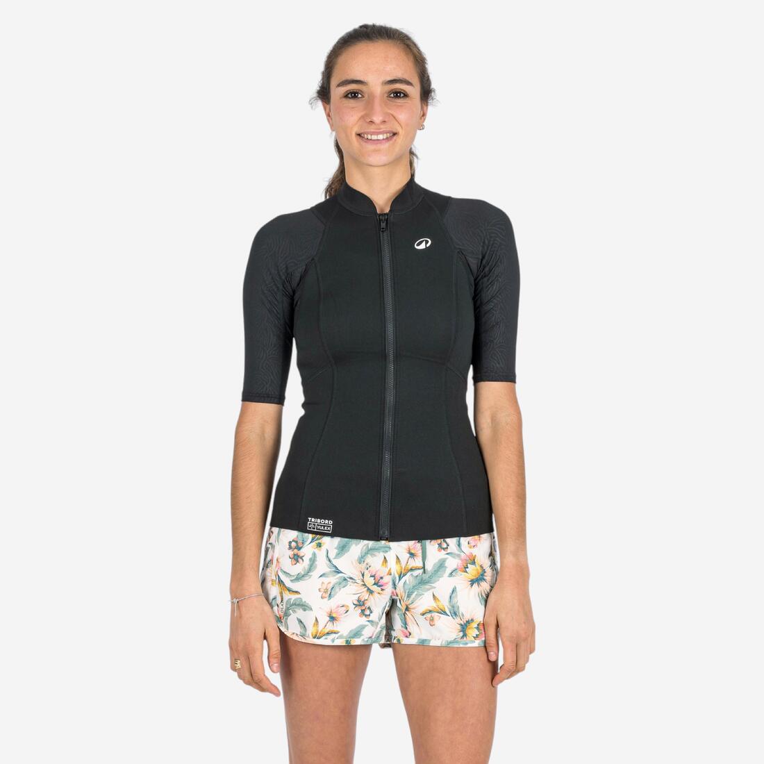 Top anti uv manches courtes femme yulex100 1.5mm