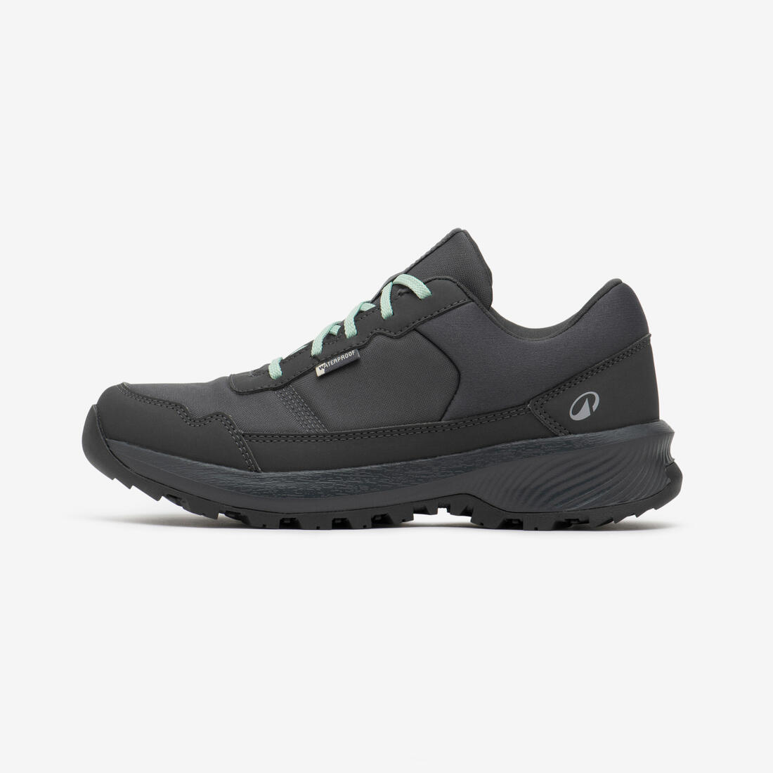 Chaussure de randonnée basse imperméable femme, NH100 gris