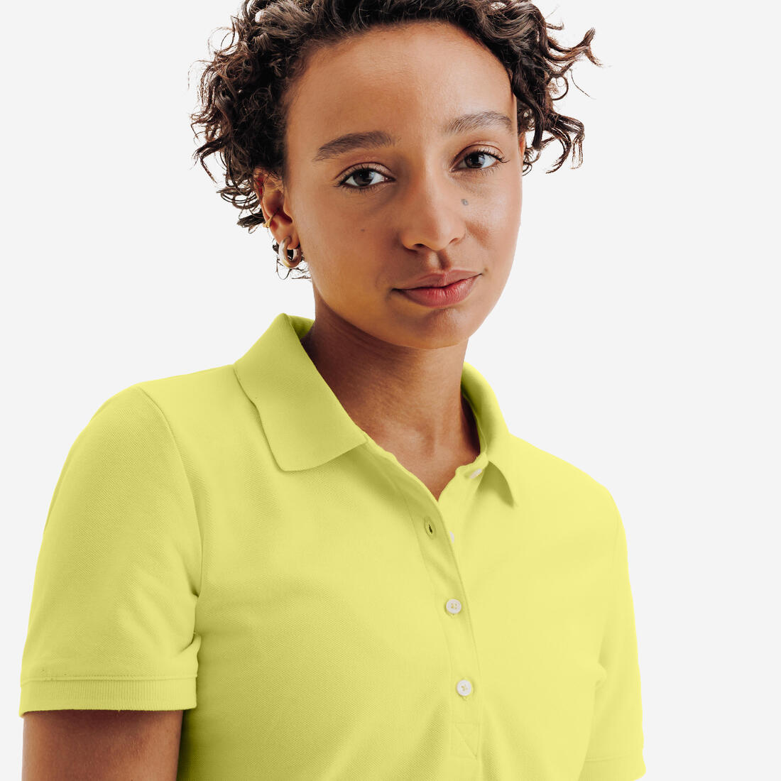 Polo golf en coton polyester manches courtes femme, MW500 beige clair