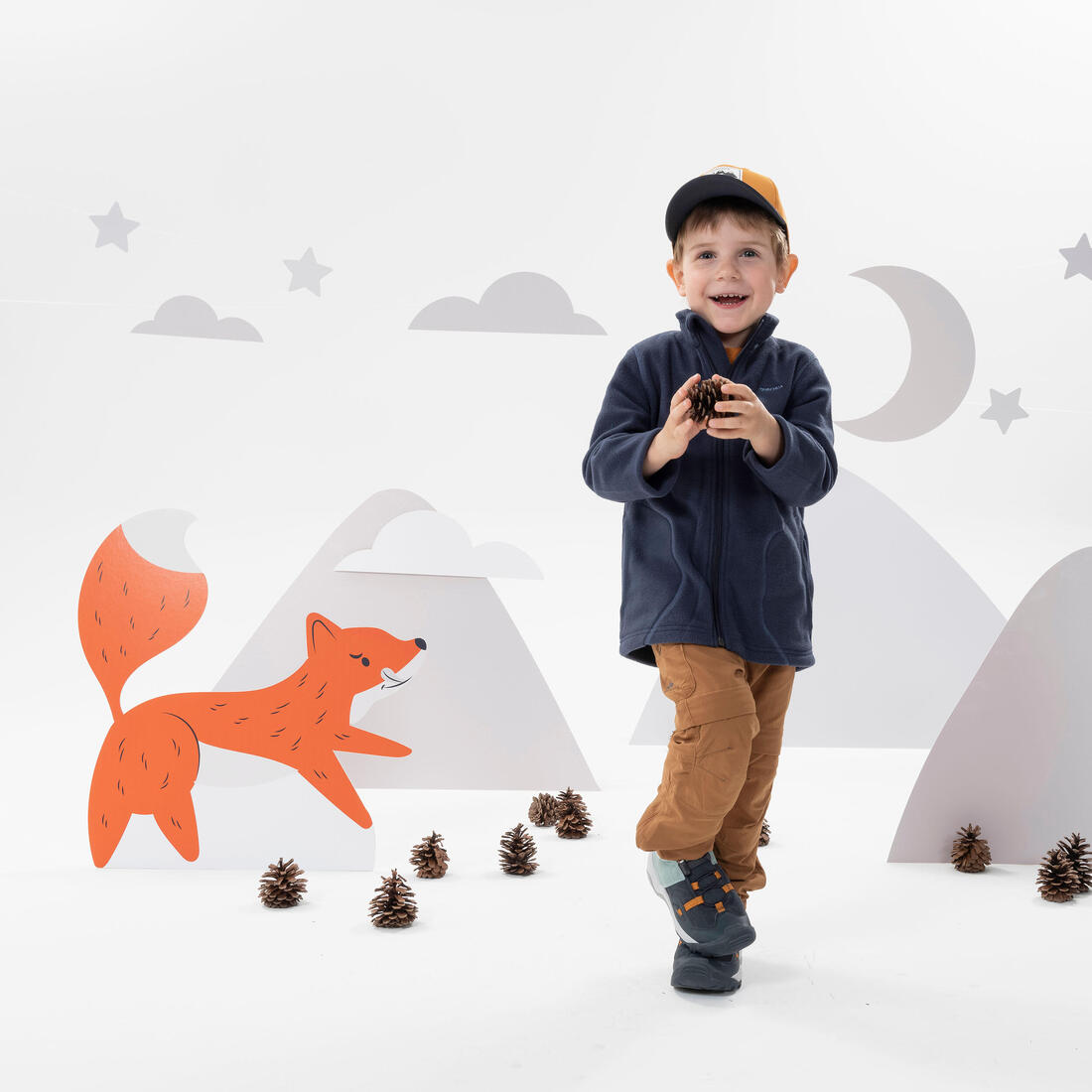 Veste polaire de randonnée enfant 2-6 ans, MH100 zip