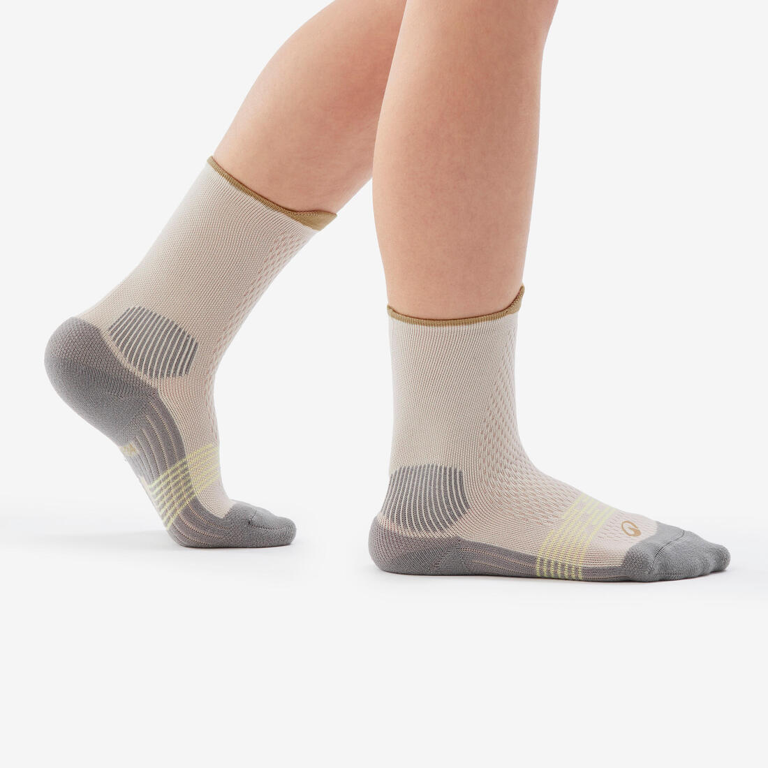 Chaussettes de randonnée hautes (2 paires) 27 au 38 enfant, Hike 500
