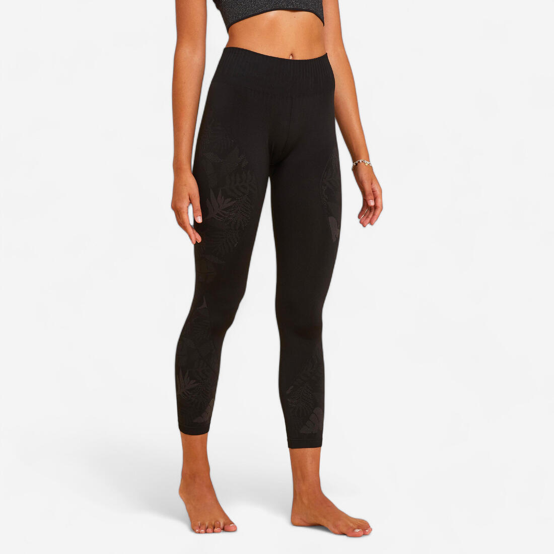 LEGGING 7/8 YOGA SANS COUTURES – gris charbon