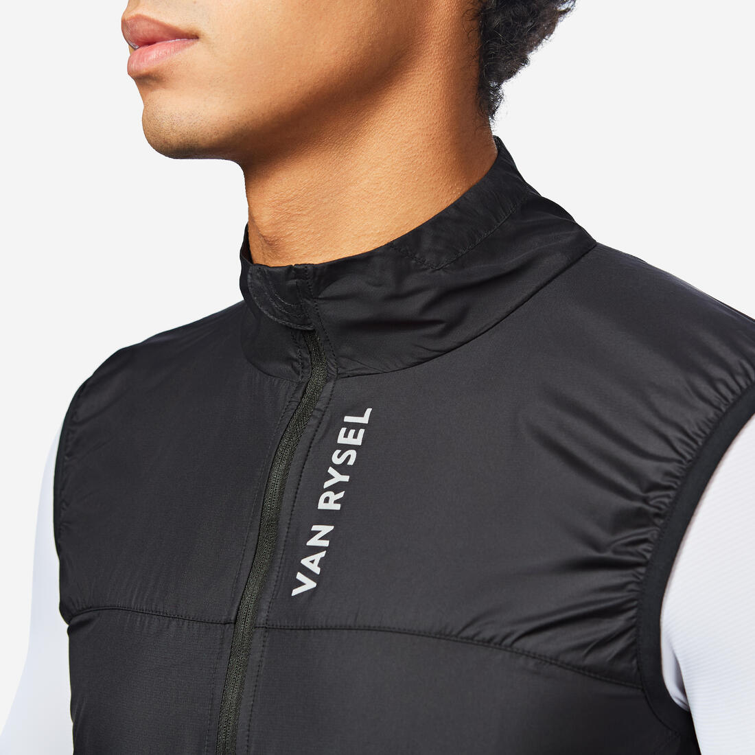 Coupe-vent vélo route sans manche homme - RCR ultra-light noir