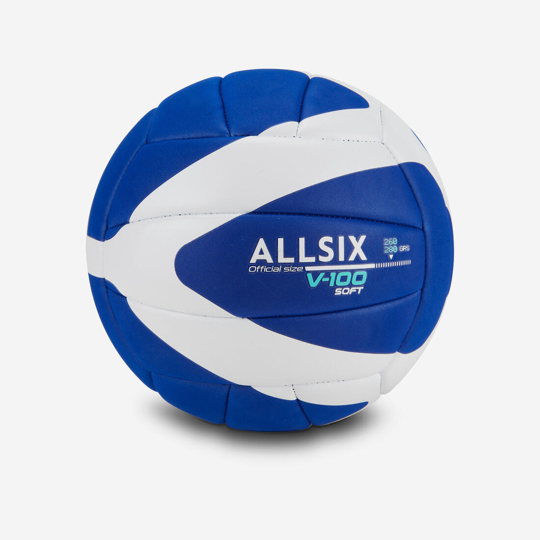 Ballon de volley-ball V100 SOFT 230-250g orange bleu pour les 10-14 ans