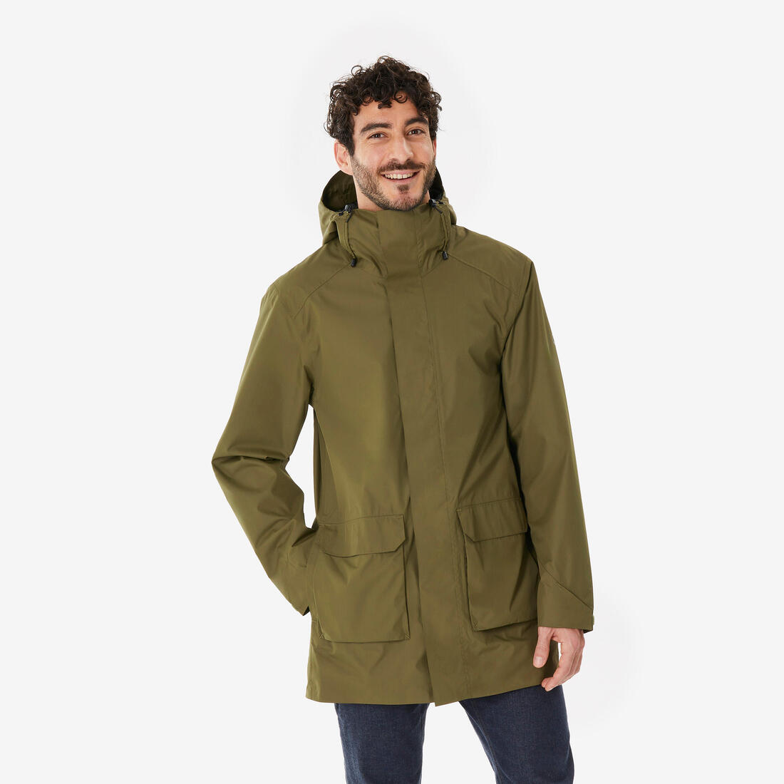 Veste de randonnée imperméable homme, NH500 Longue