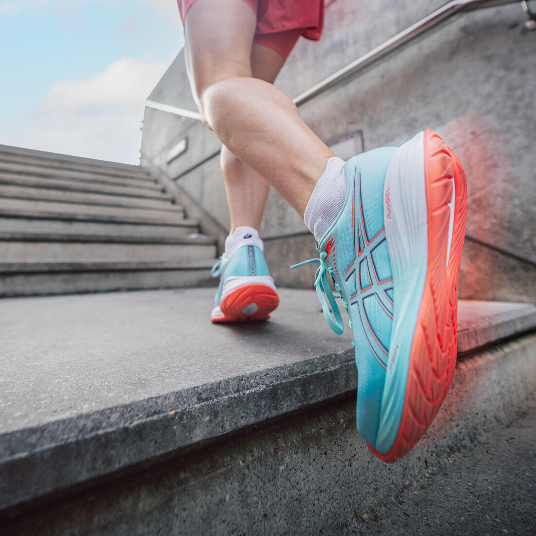 Chaussure de running femme, Asics Gel Stratus 5 turquoise et