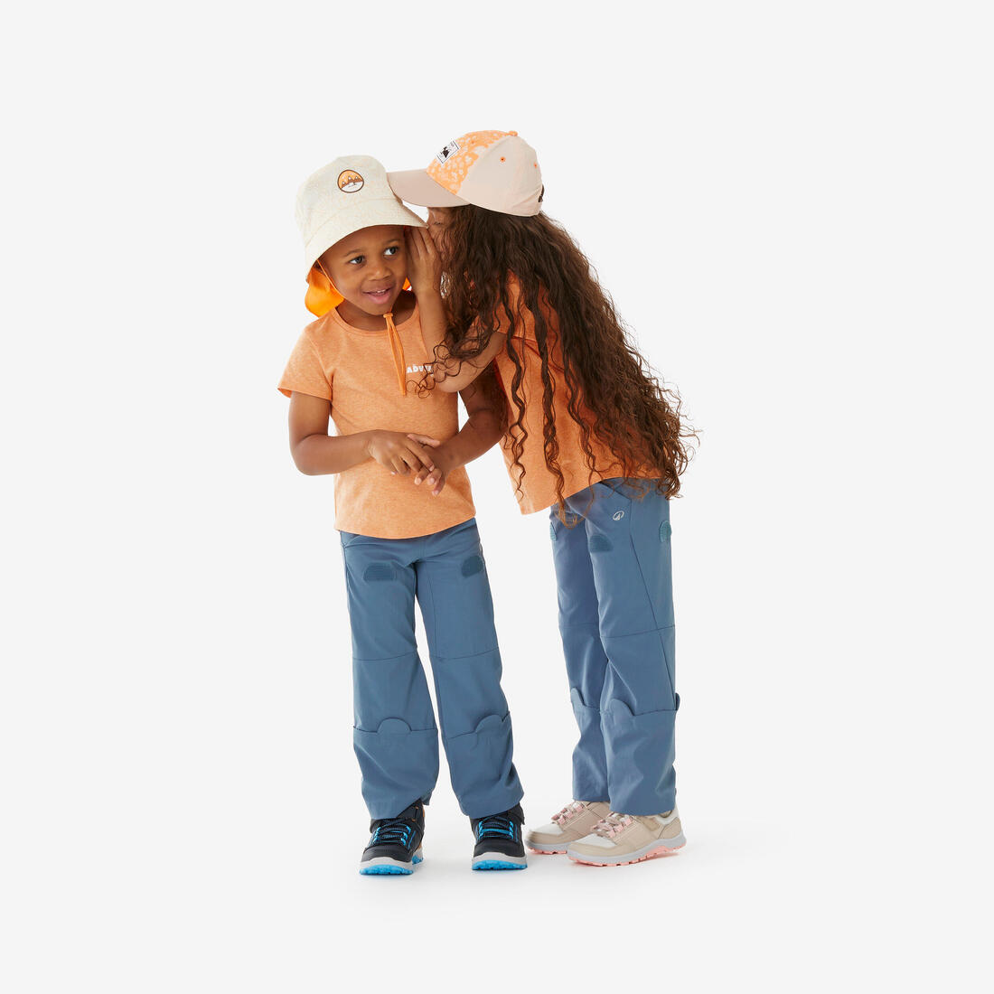 Pantalon modulable de randonnée enfant 2-6 ans, MH100 Easy bleu