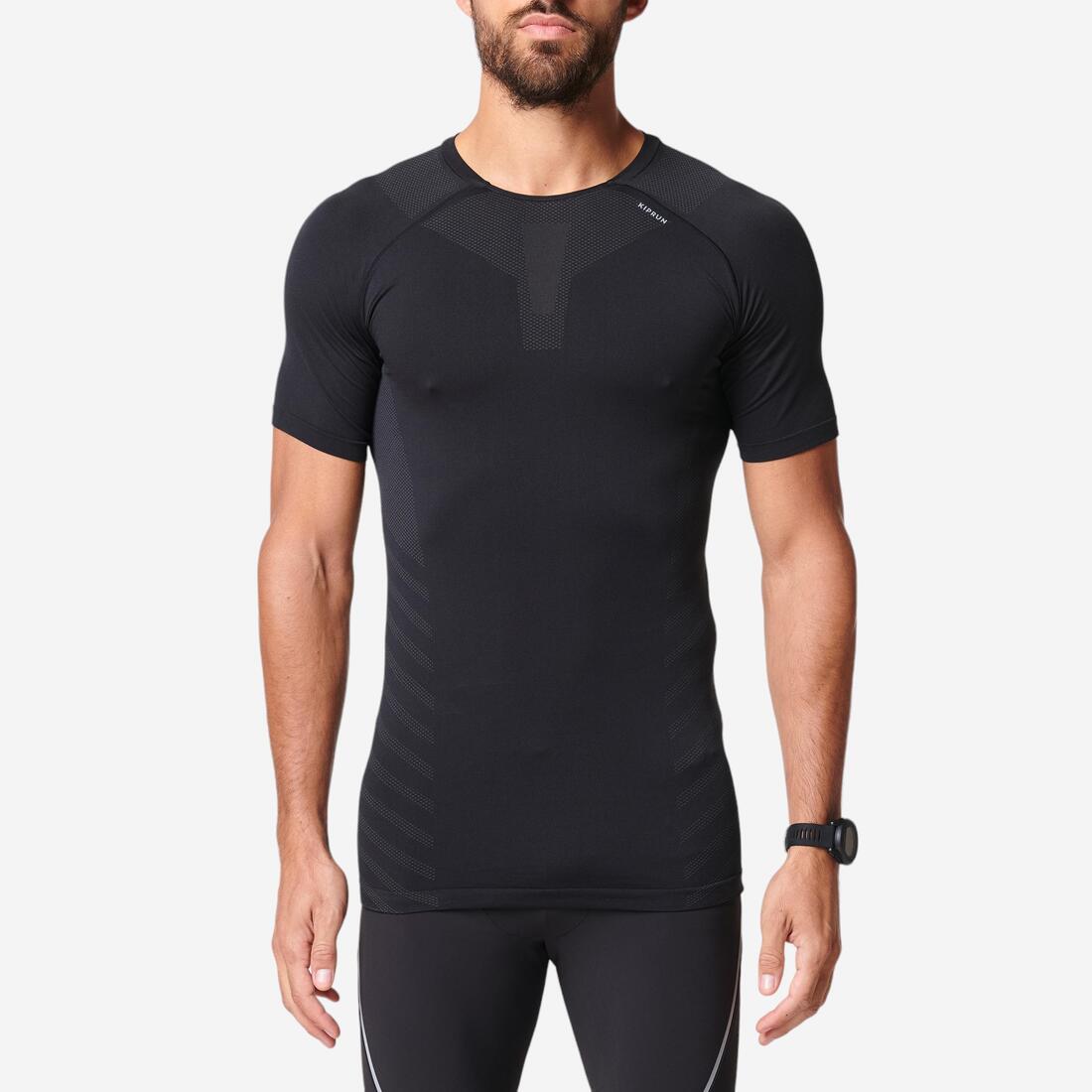 T-SHIRT RUNNING HOMME RESPIRANT KIPRUN SKINCARE ARDOISE