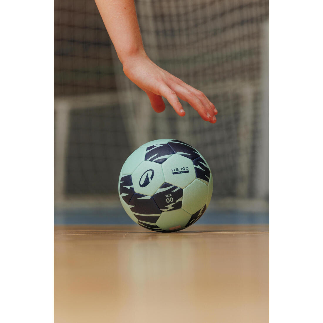 Ballon de handball taille 00, HB 100 light vert / bleu