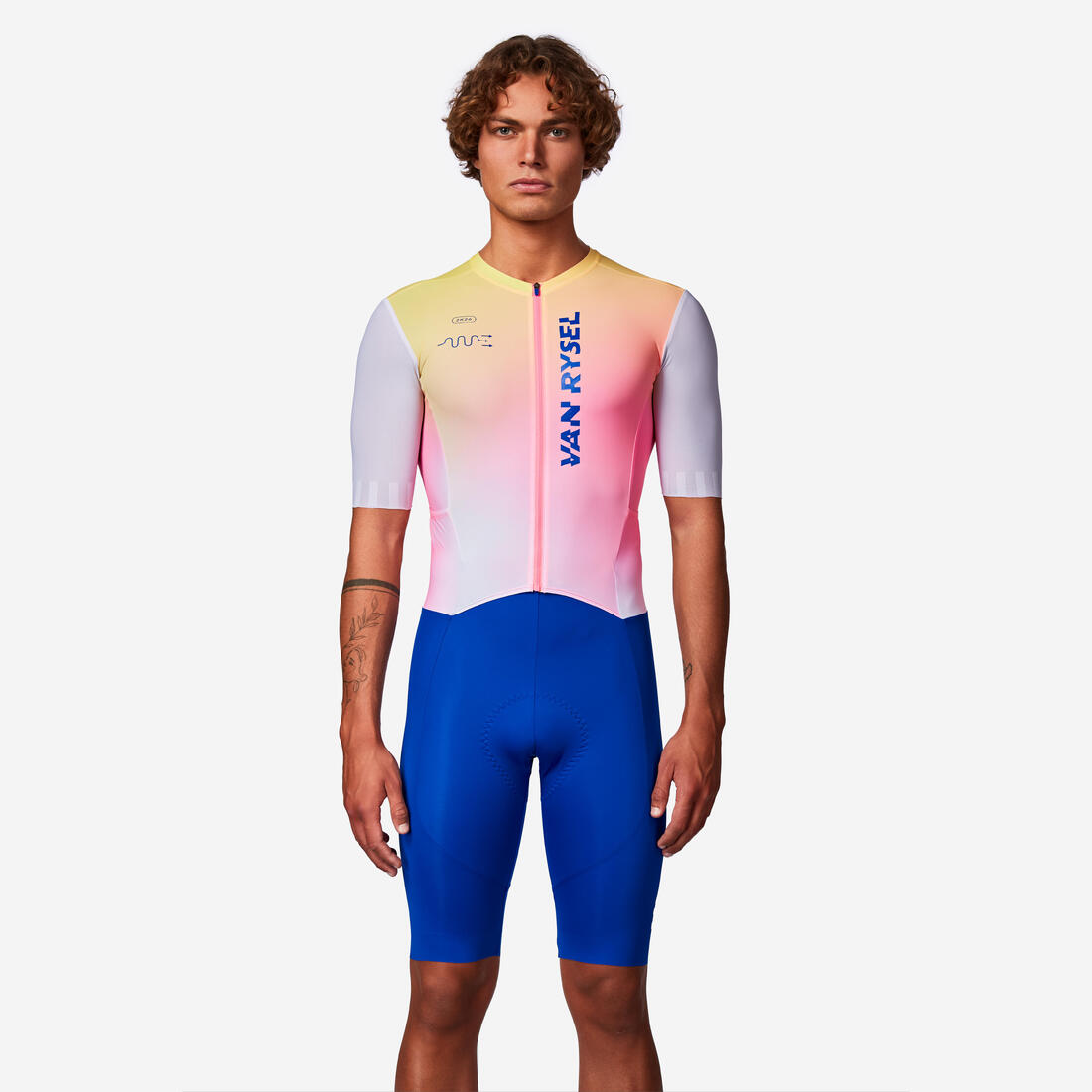 Combinaison vélo route homme été RCR R 2 team blanche