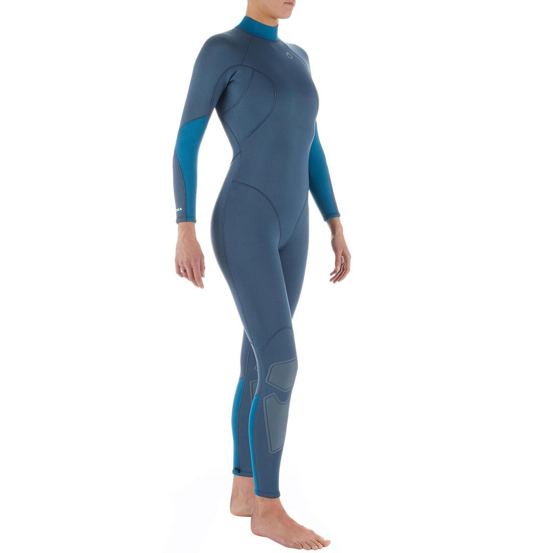 Combinaison plongée Femme néoprène 3mm - SCD 500 gris tempête
