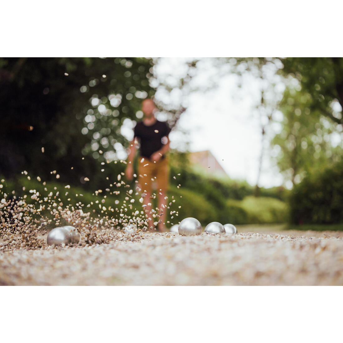 Jeu de 3 boules de pétanque 100 loisir lisses