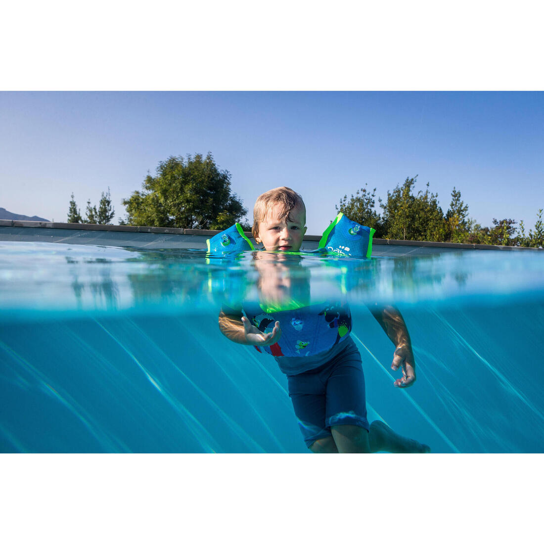Brassards-ceinture piscine évolutif TISWIM enfant bleu "DRAGON"