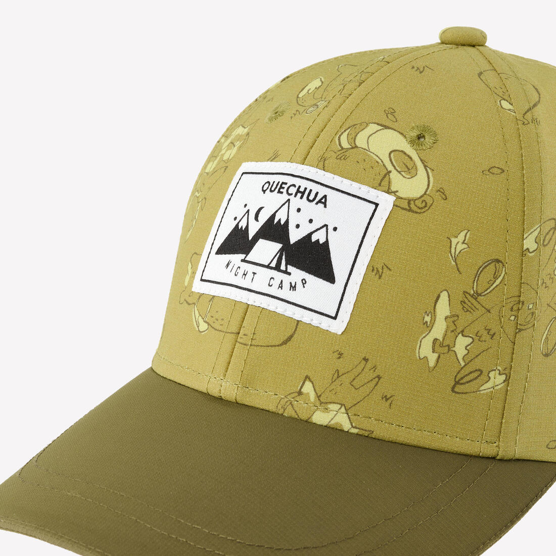 Casquette de randonnée enfant, MH100 kid beige bleue
