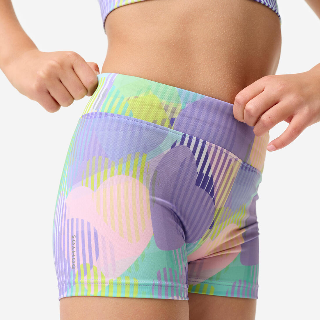 SHORT GYM FILLE NOIR BRILLANT