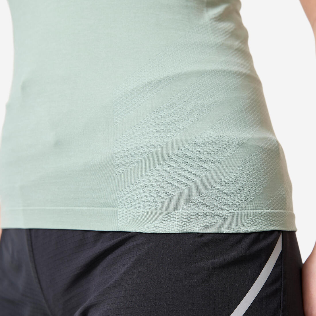 T-shirt running & trail sans couture femme - kiprun run 500 confort slim