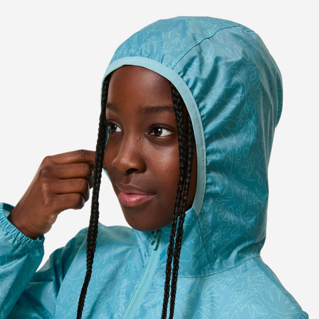 Veste imperméable de randonnée enfant 7-15 ans, MH100 zip