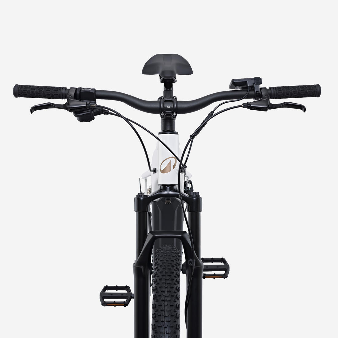 Vélo VTT électrique randonnée semi-rigide  29" Cadre Aluminium, E-EXPL 100 blanc