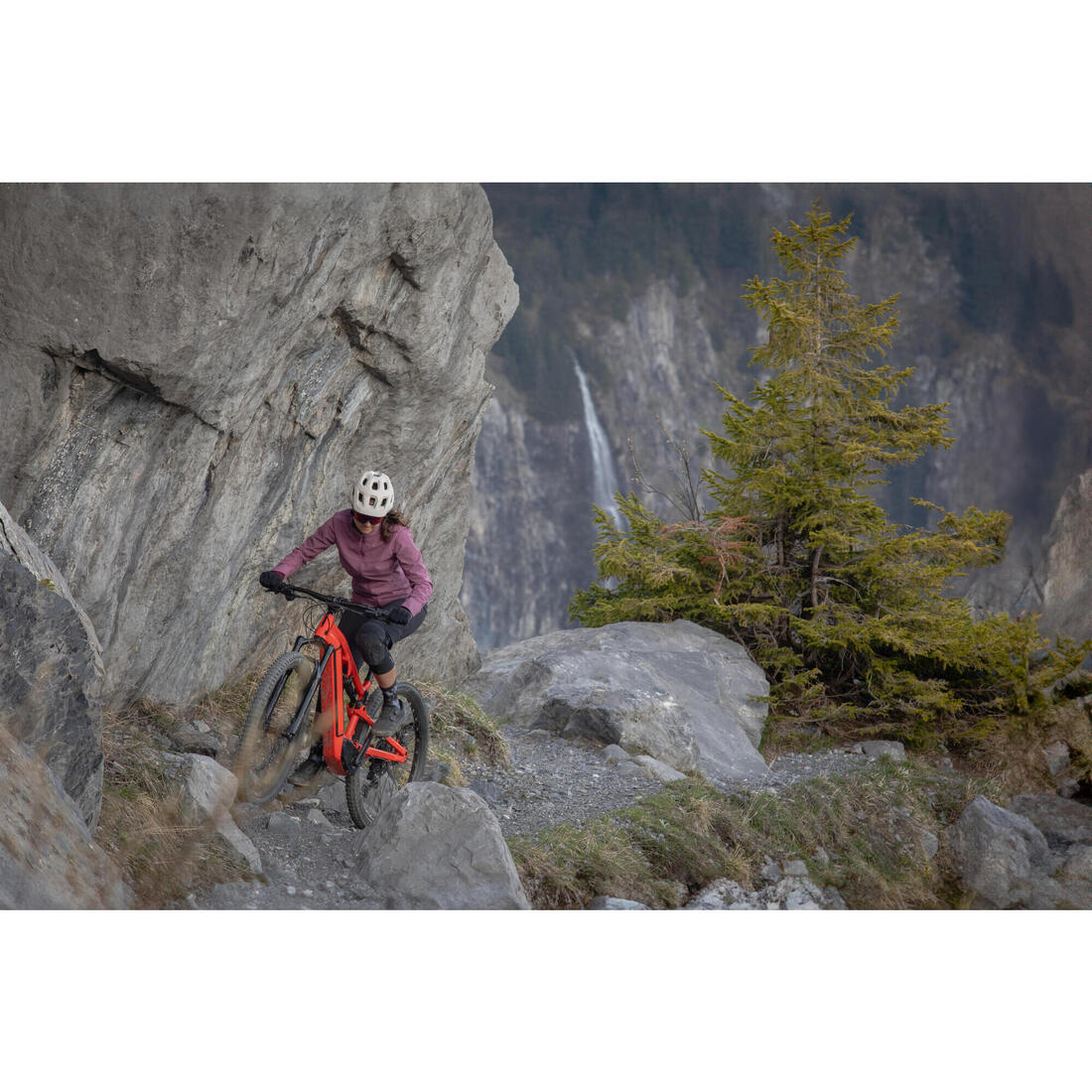 Vélo vtt électrique tout suspendu 29" - e-expl 520 s rouge vif