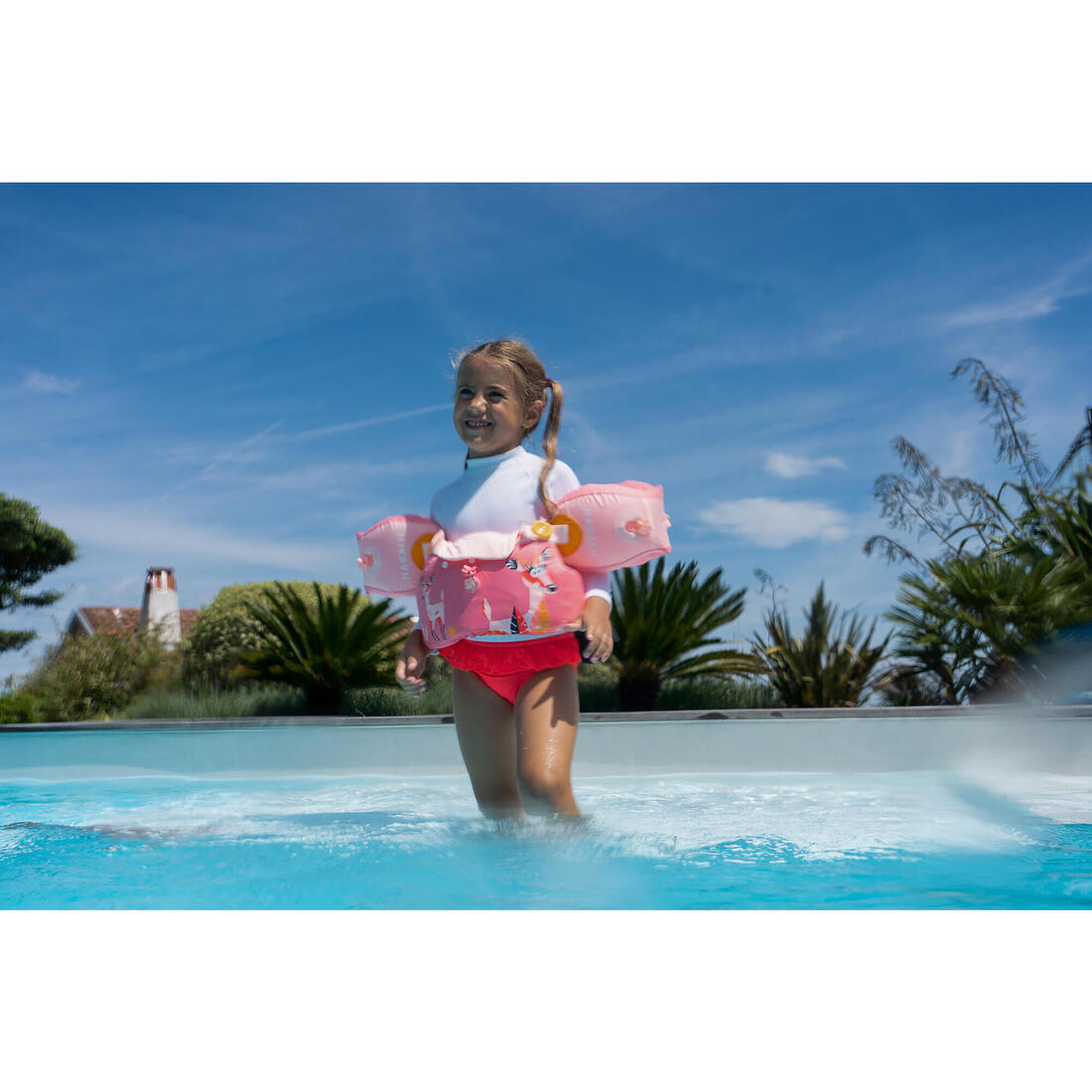 Brassards-ceinture piscine évolutif TISWIM enfant bleu "DRAGON"