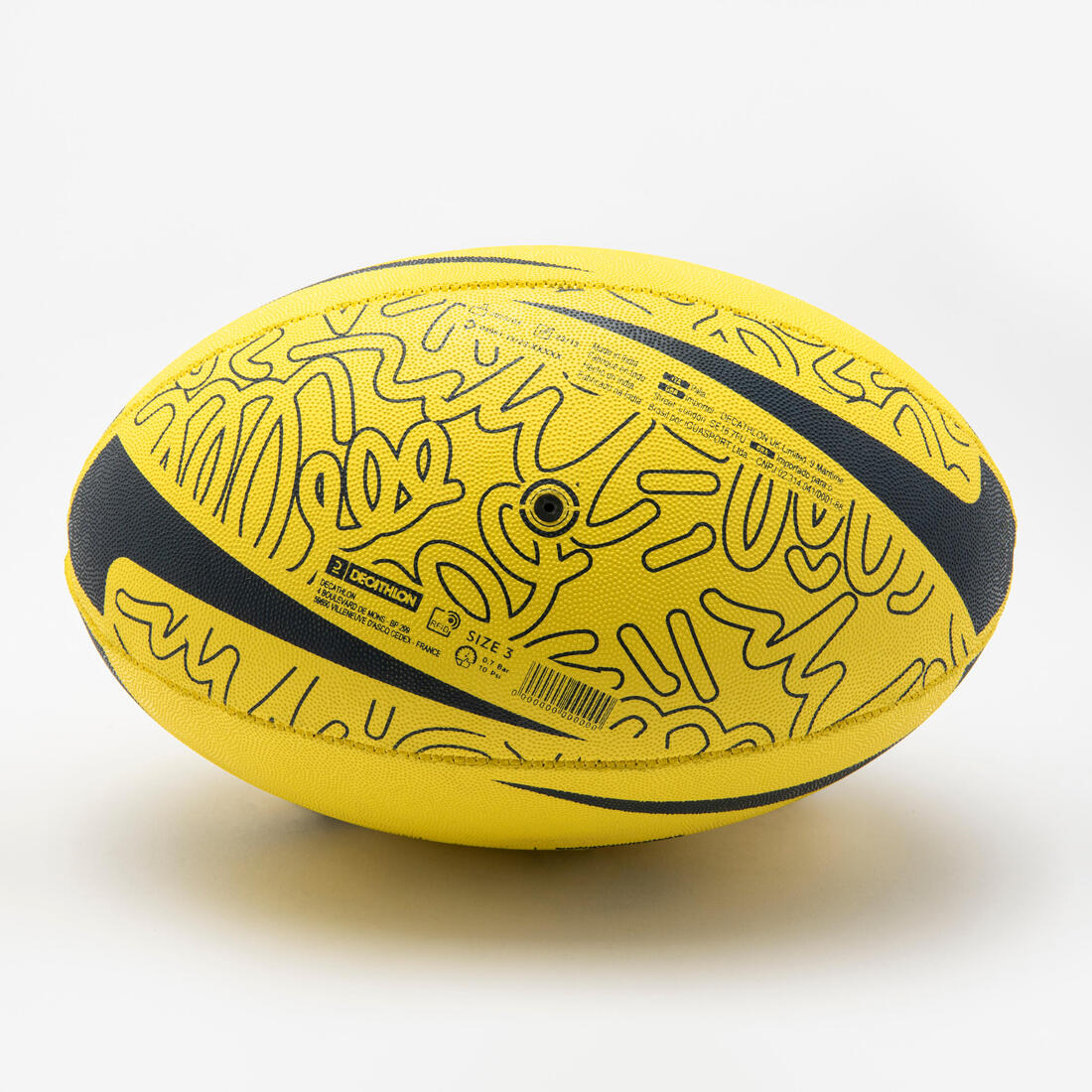 Ballon de rugby enfant - R100 initiation light taille 3 jaune