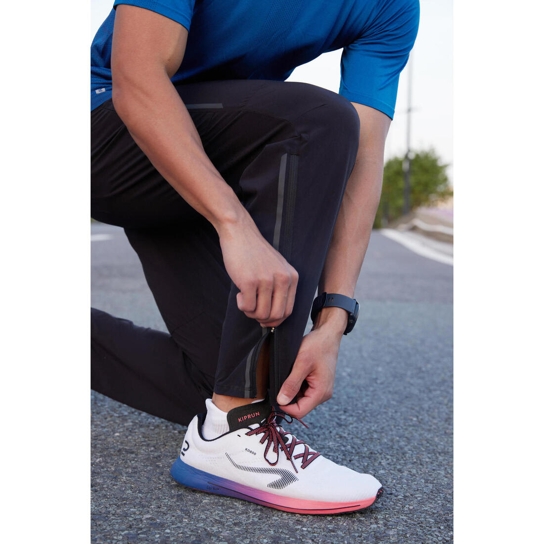 Pantalon de running léger homme - Kiprun run 500 light noir