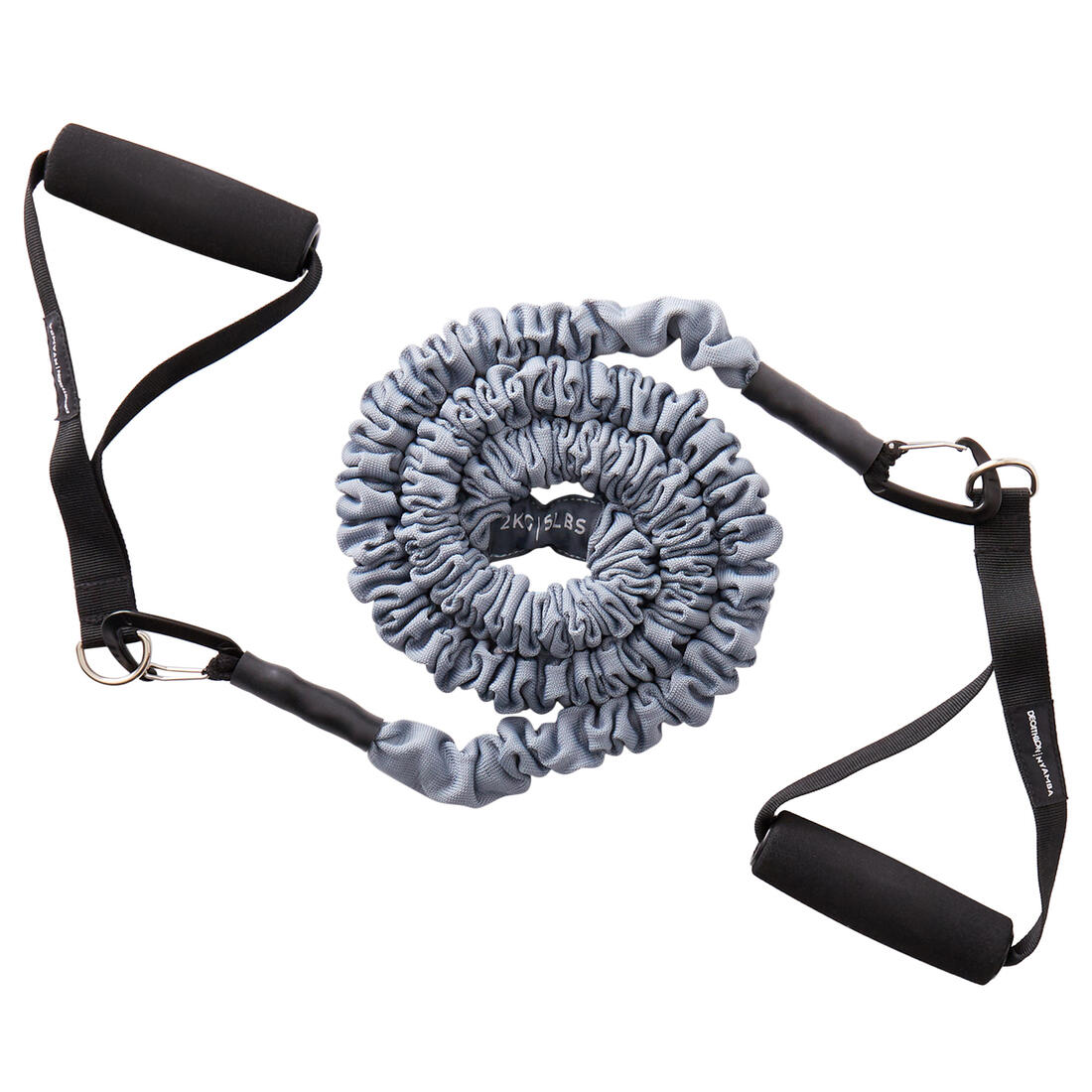 BANDE ELASTIQUE TONE TUBE AVEC POIGNEES 2,5KG/5Llbs FAIBLE RESISTANCE GRIS – gris rivière
