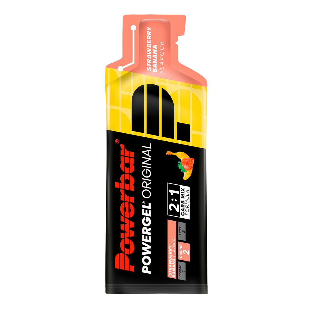 Gel énergétique POWER GEL fraise banane 24x41g
