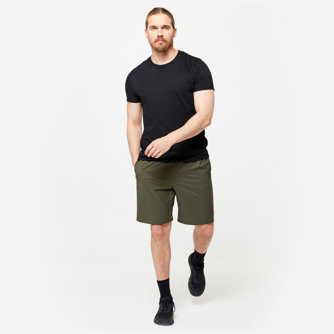 Short de fitness respirant poches zippées homme