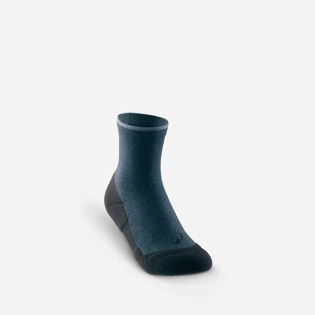 Chaussettes de randonnée mid (2 paires) 23 au 38 enfant, Hike 100 gris